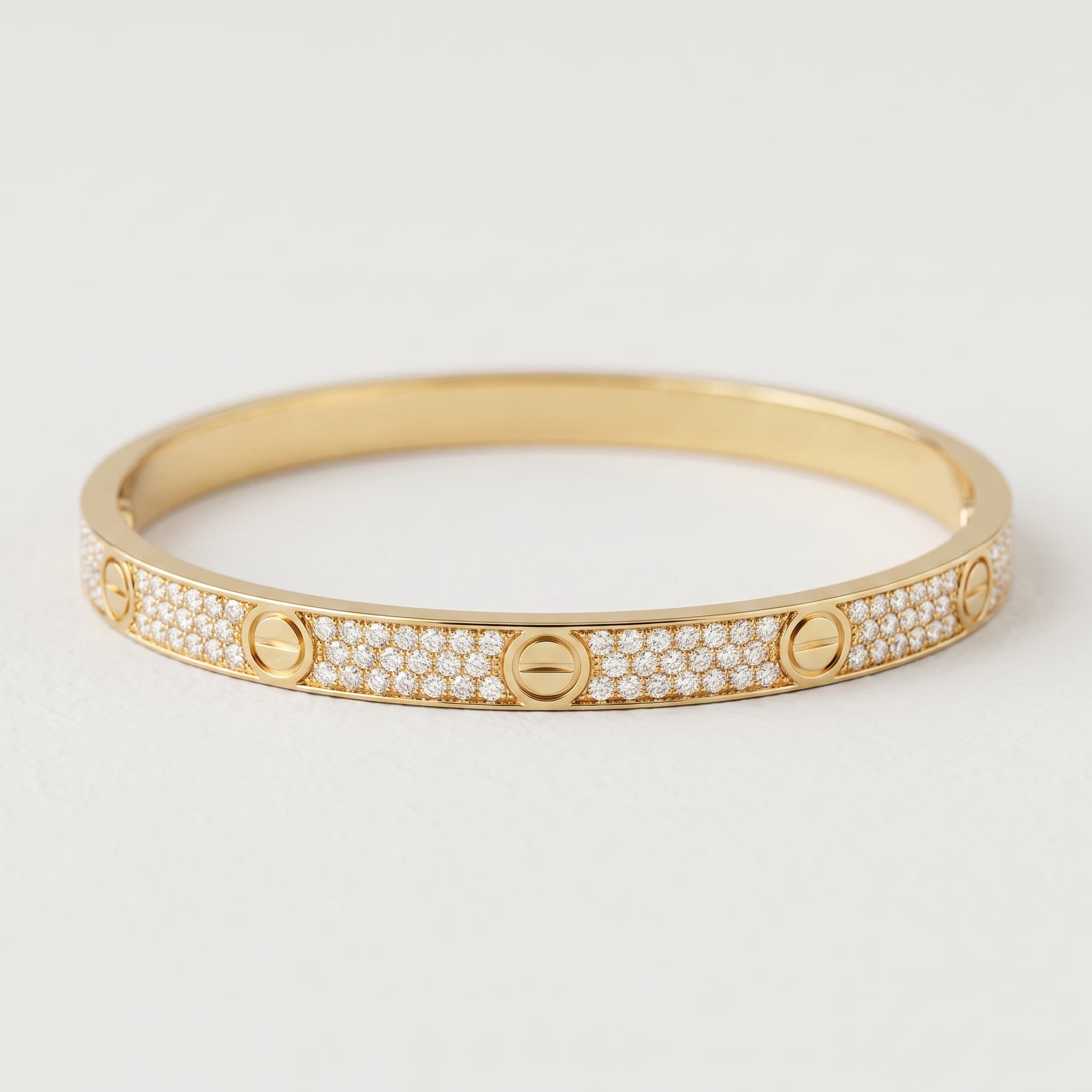 Continuum — Round Diamond Pavé Bar Bangle