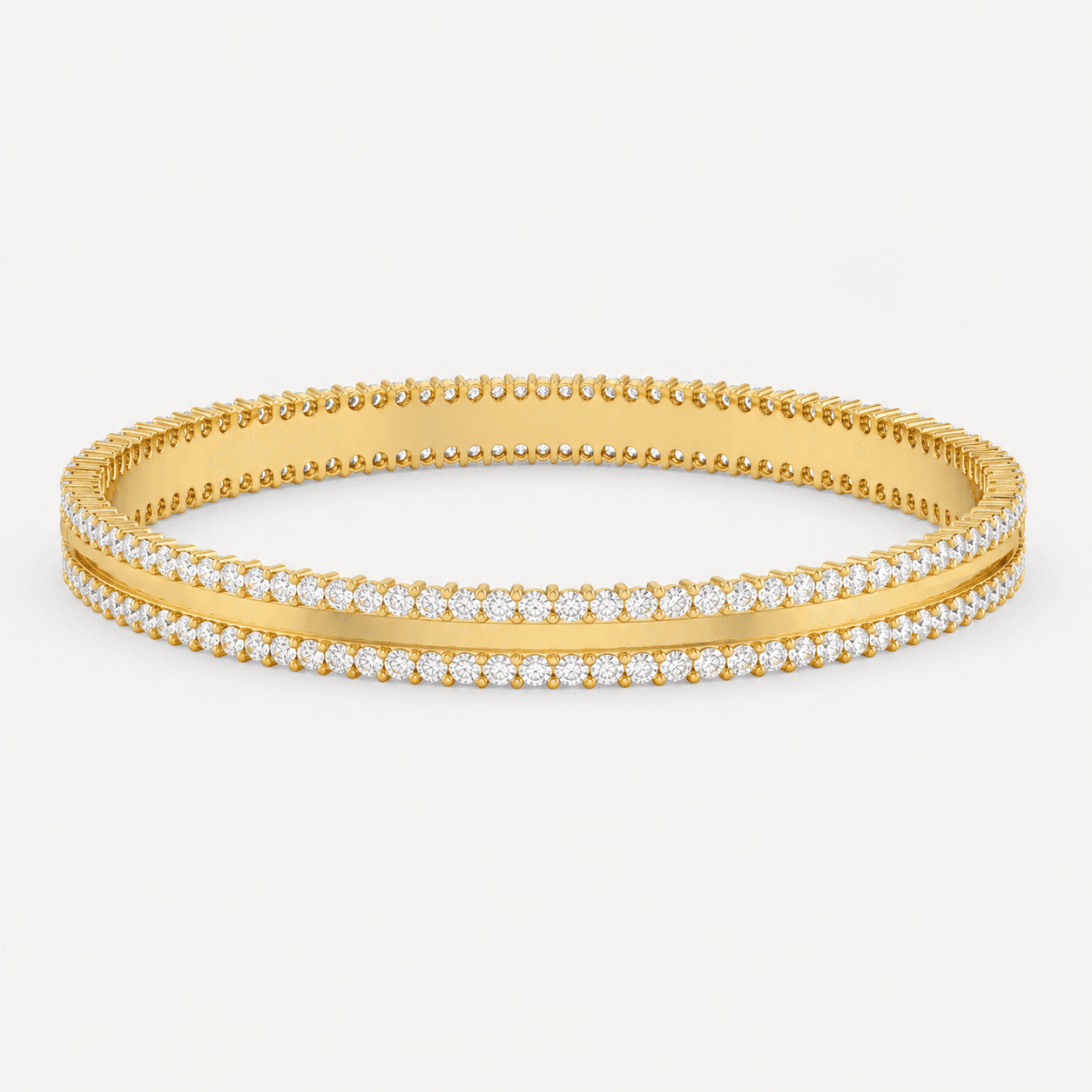 Double Radiance — Two Row Diamond Eternity Bangle