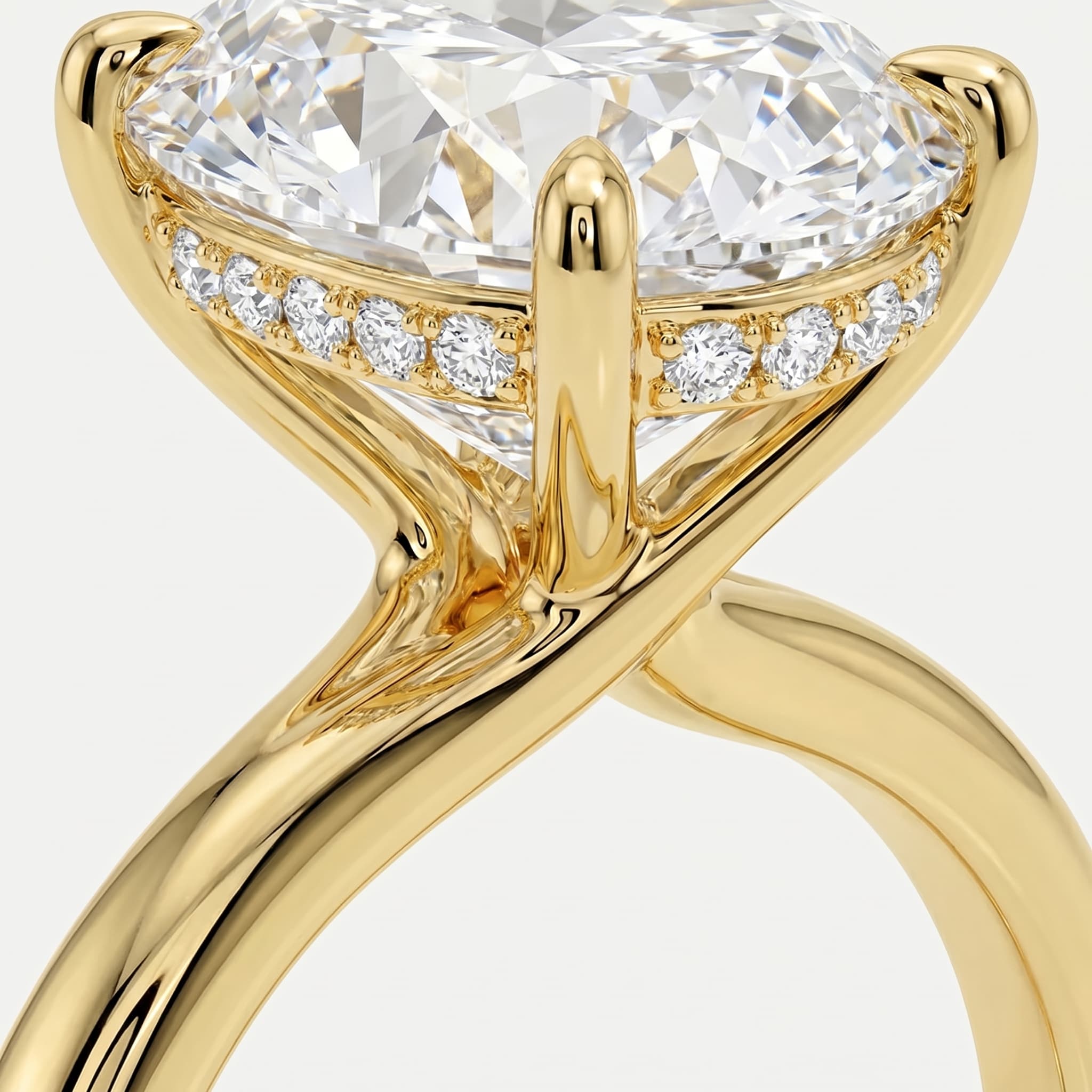Provence Solitaire — Hidden Halo Diamond Ring thumbnail 3