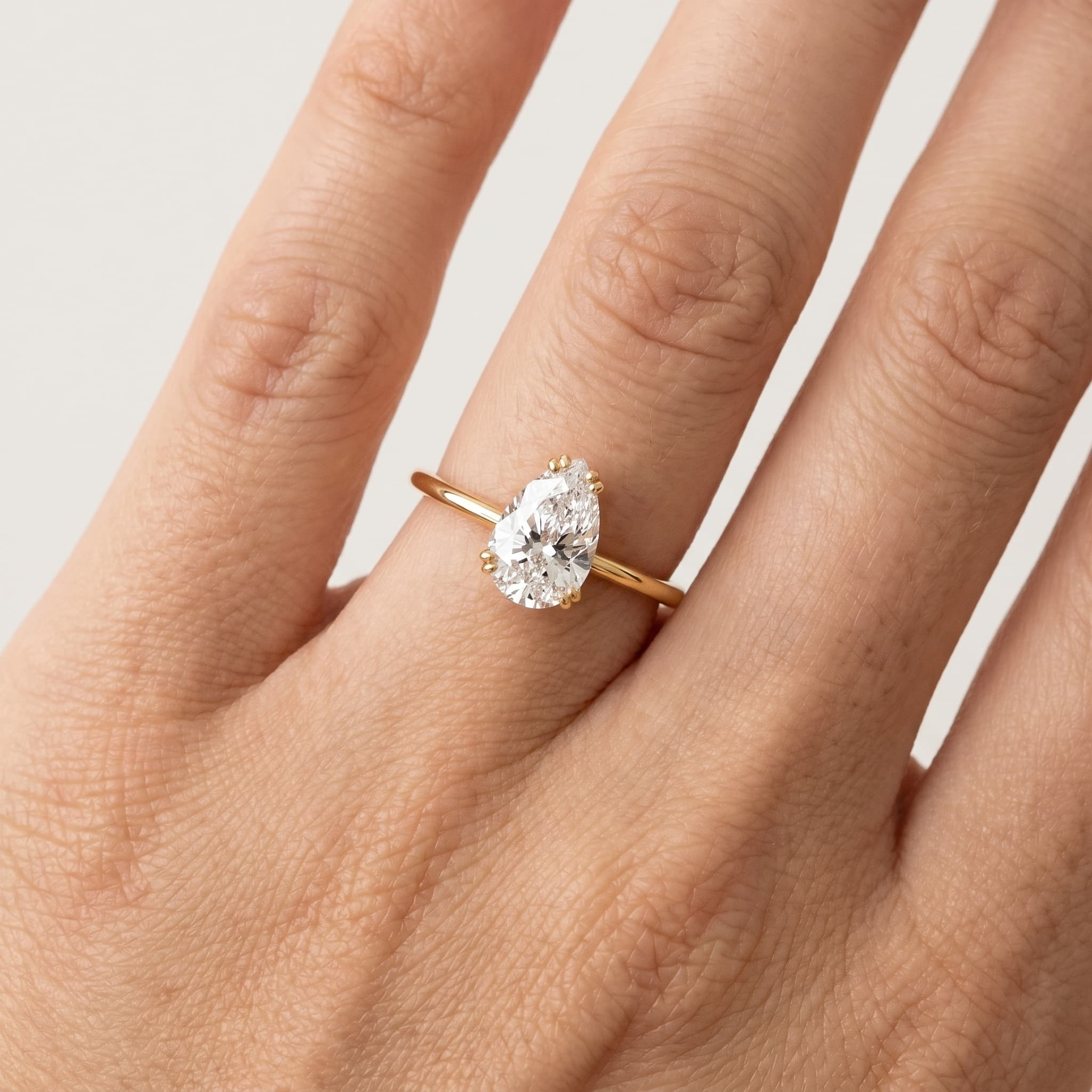 Evermore — Pear Solitaire Diamond Ring thumbnail 5