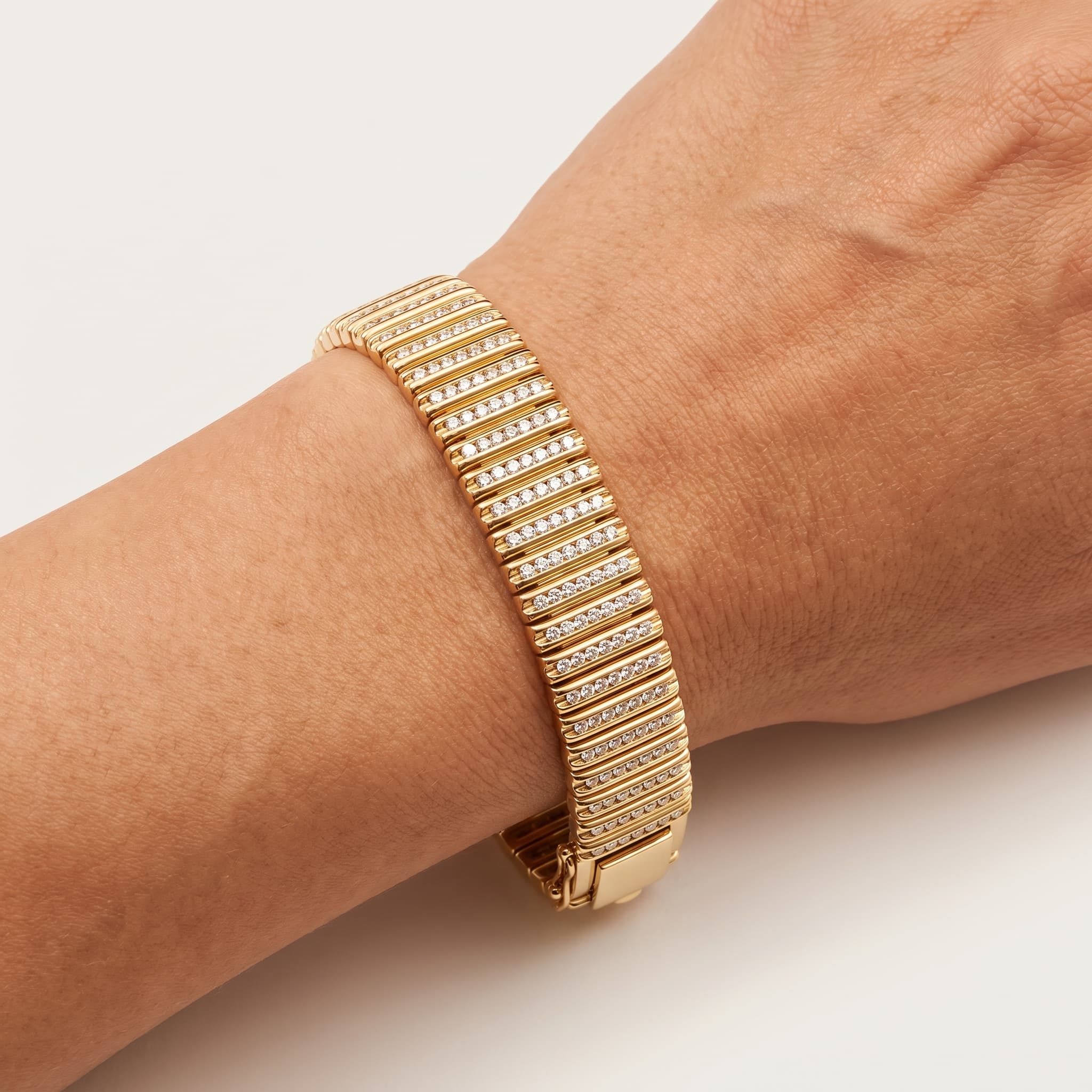 Liquid Light — Flexible Diamond Mesh Tennis Bracelet thumbnail 3