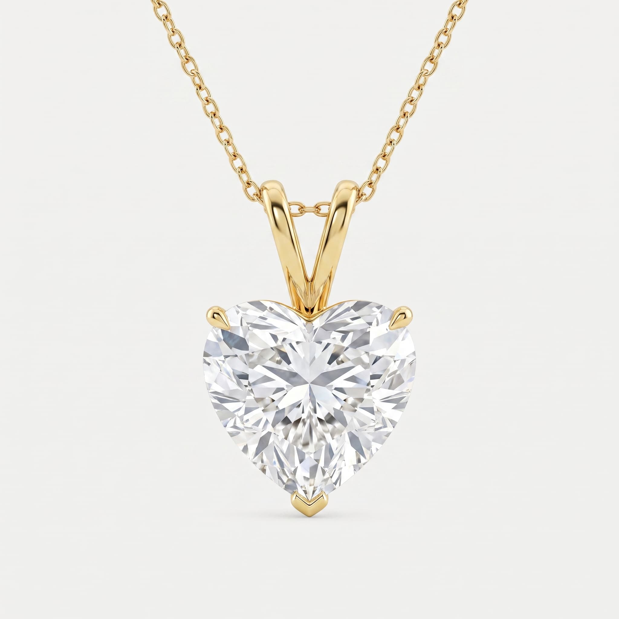 Whole Heart — Heart Diamond Solitaire Pendant