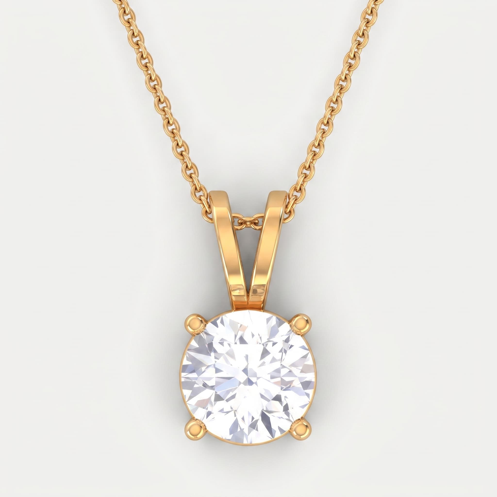 Solaris — Round Diamond Solitaire Pendant