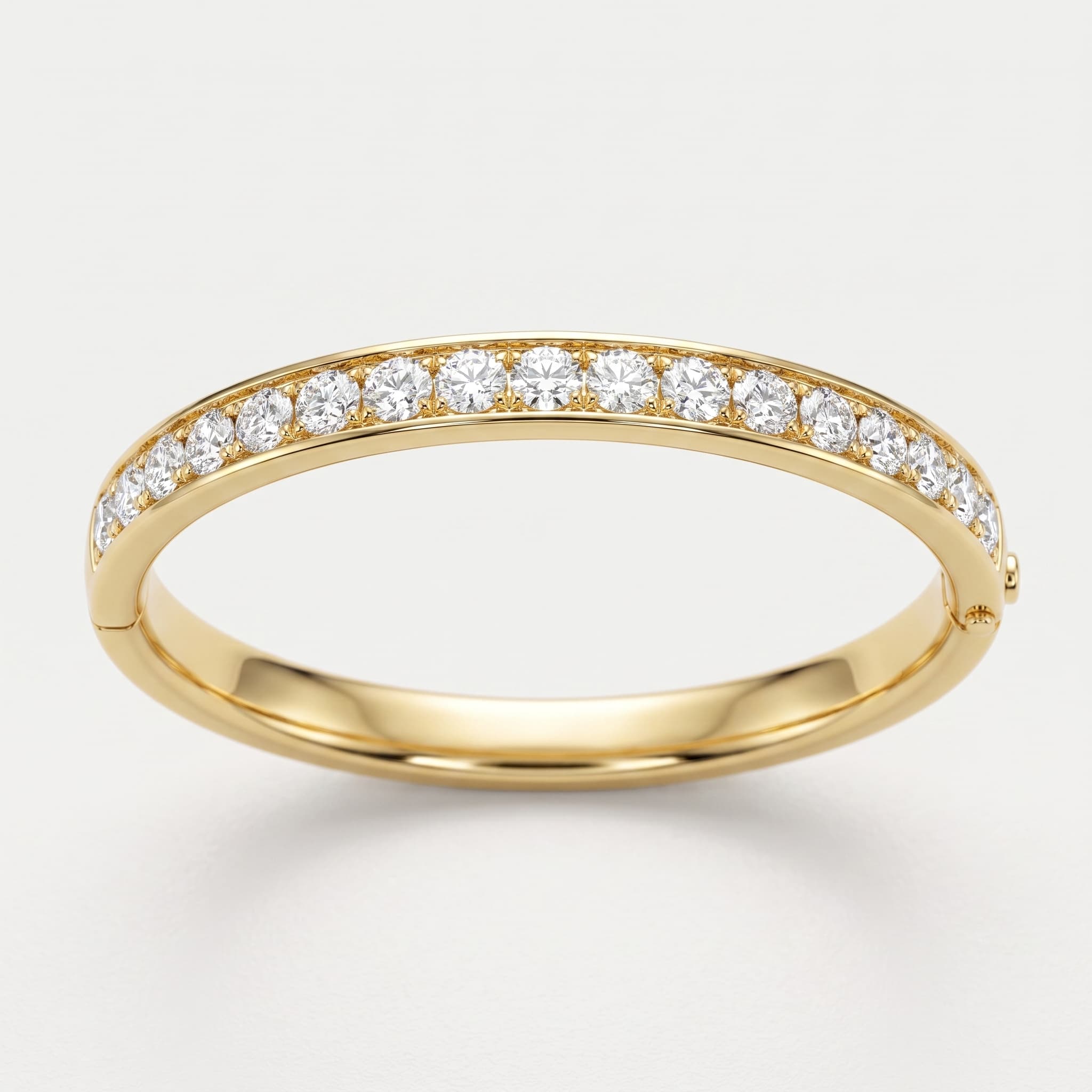 Simple Grace — Round Diamond Pavé Bangle