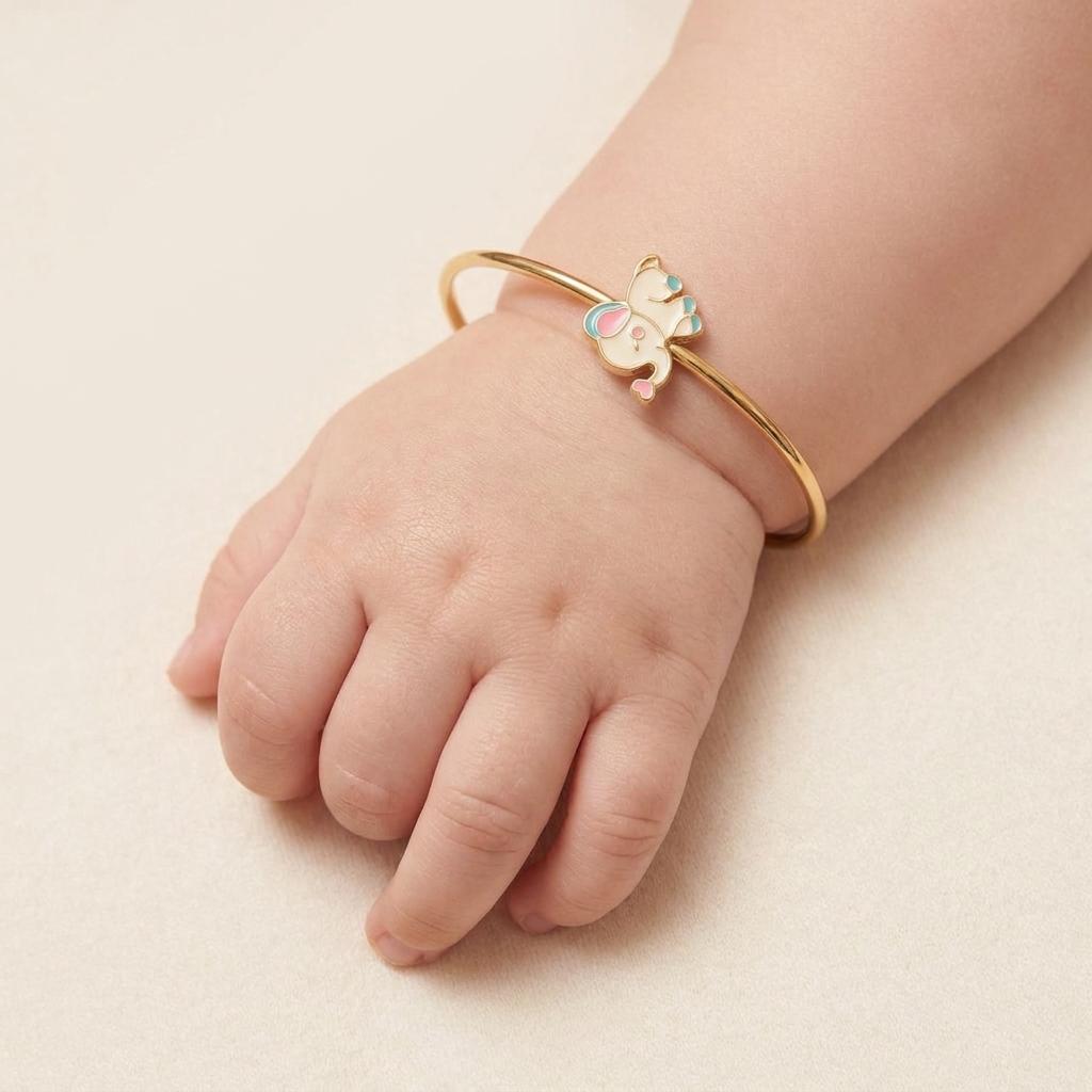 Little Trunk — Adjustable Enamel Elephant Bangle 3