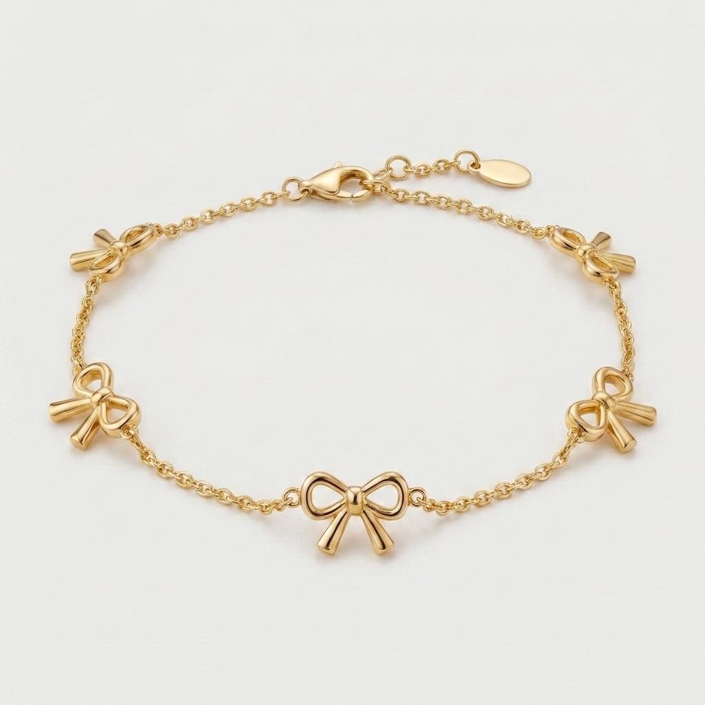 Little Bow — Bow Charm Chain Bracelet 1