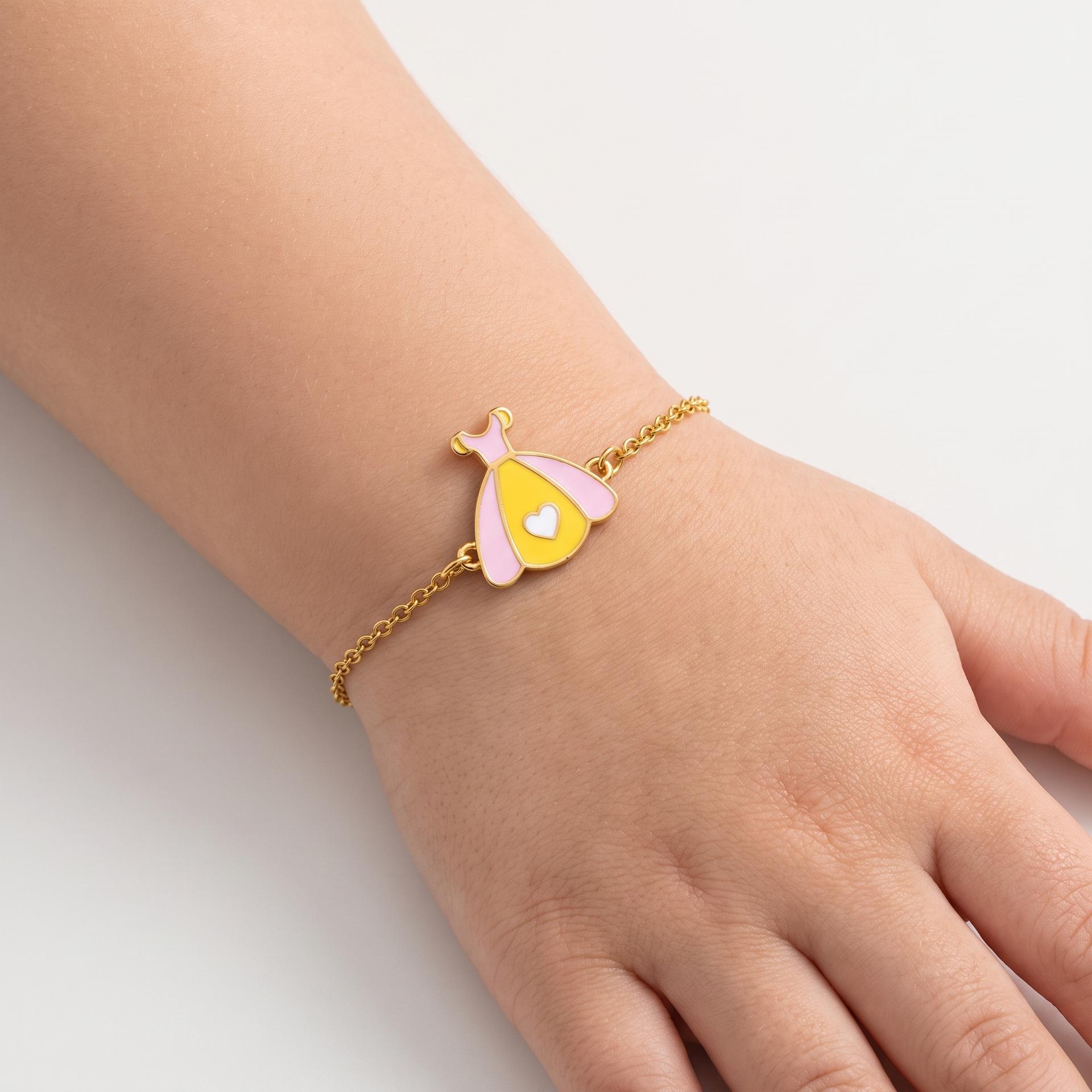 Princess Dress — Enamel Dress Charm Chain Bracelet 3