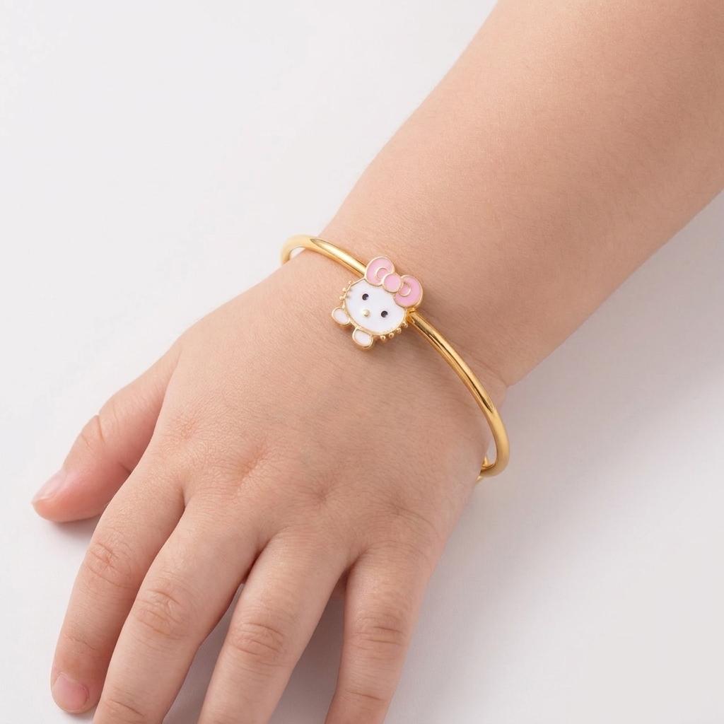 Sweet Kitty — Adjustable Enamel Kitty Kada Bangle 3