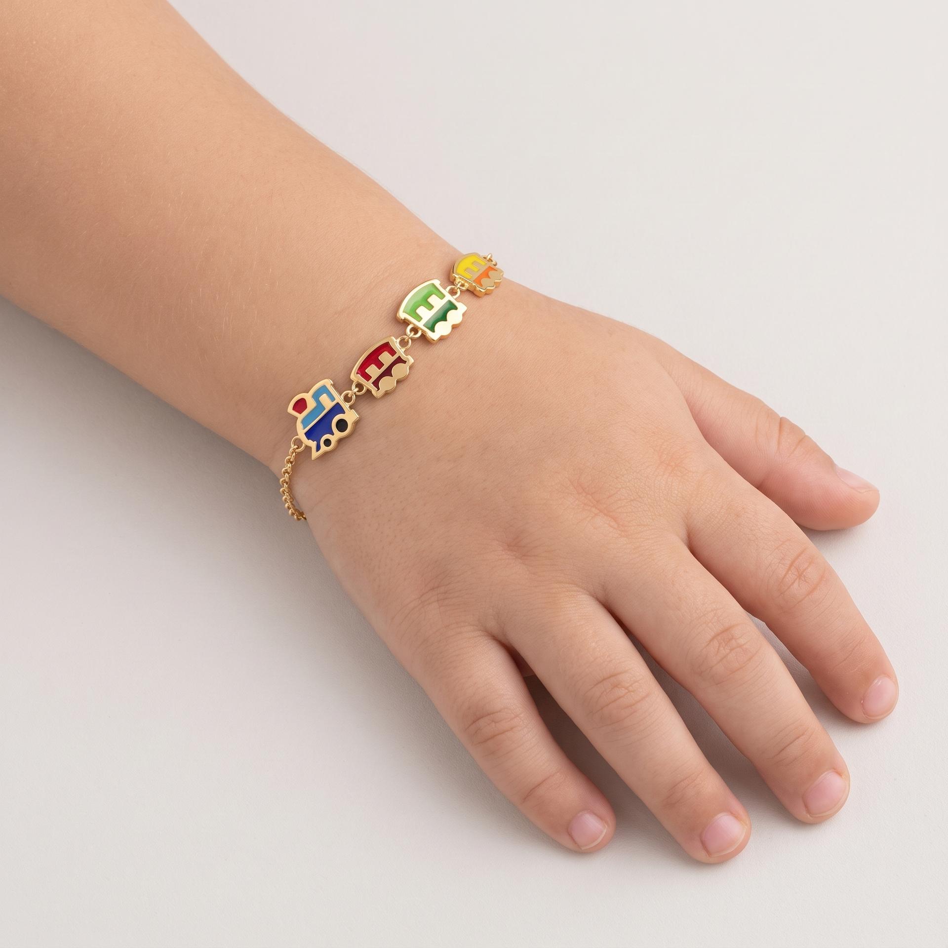 Tiny Choo Choo — Enamel Train Charm Bracelet 2