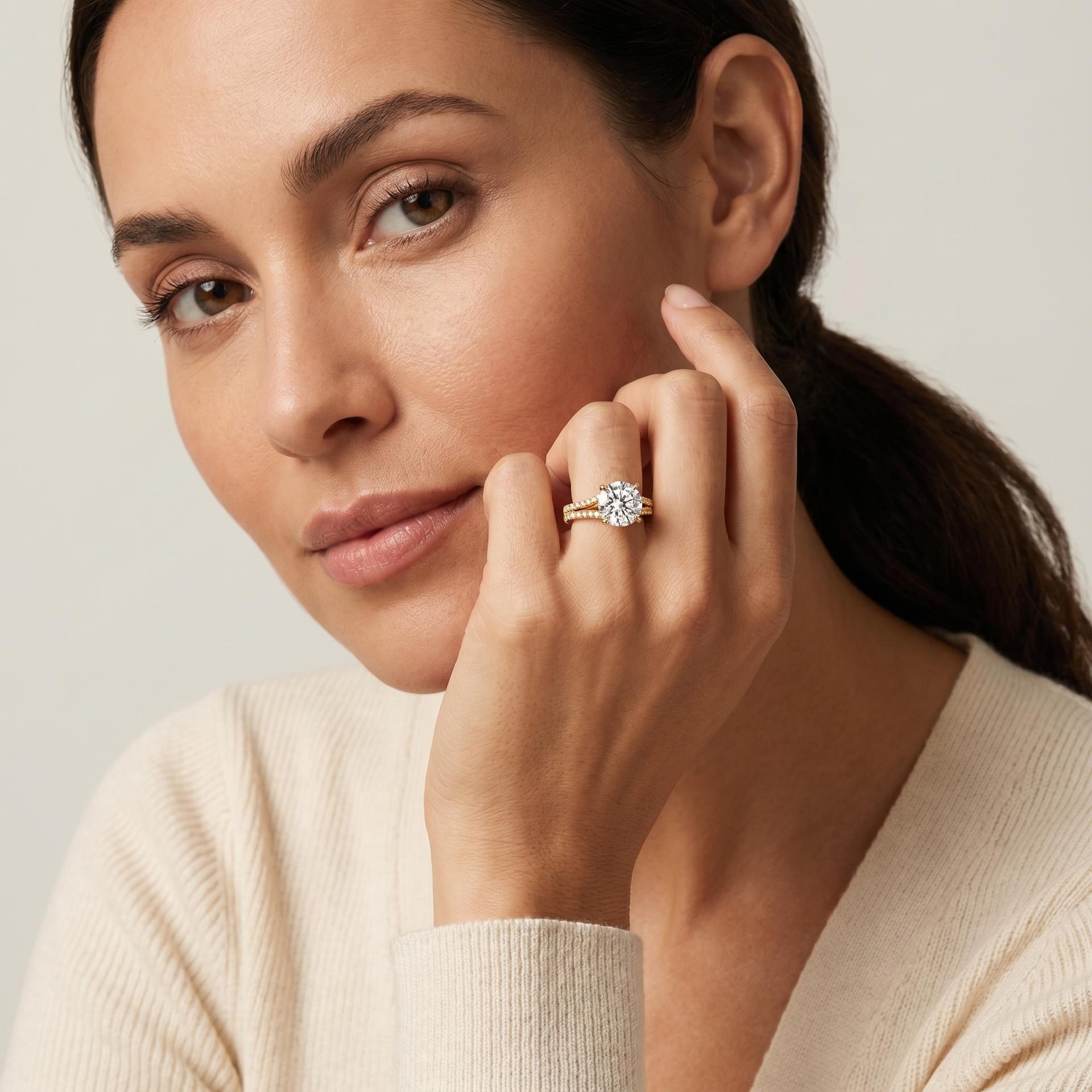 Two as One � Split Shank Pav� Diamond Ring 4