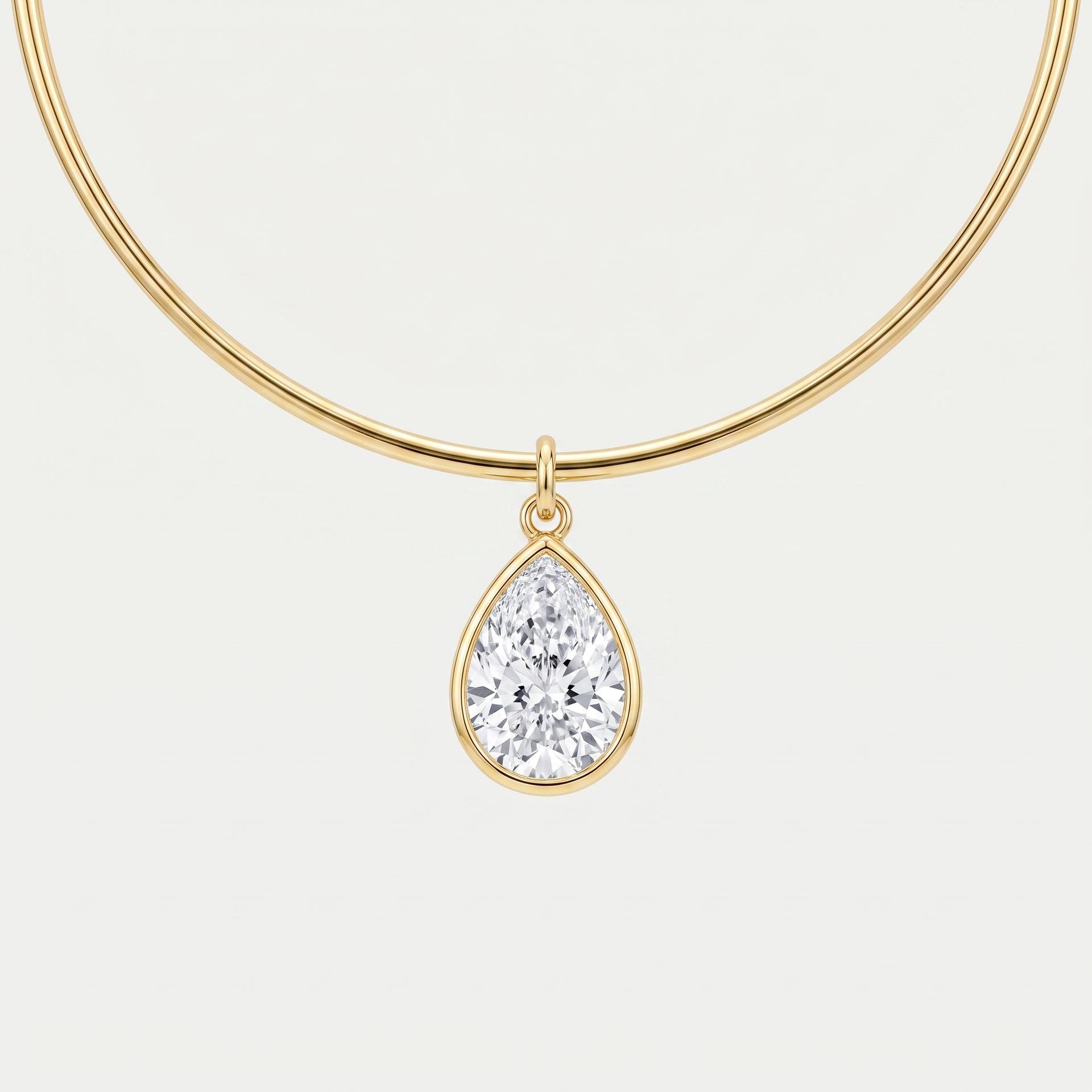 Pear Cut Solitaire Pendant 1