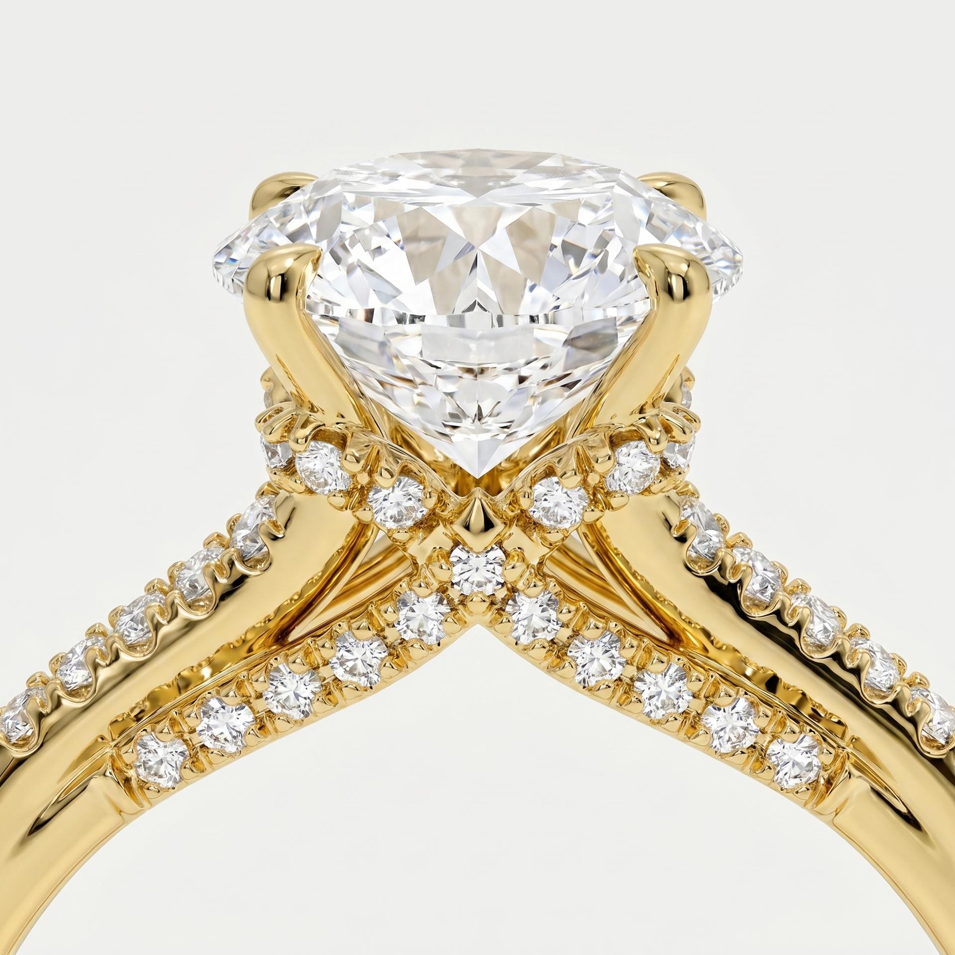 Two as One � Split Shank Pav� Diamond Ring 3