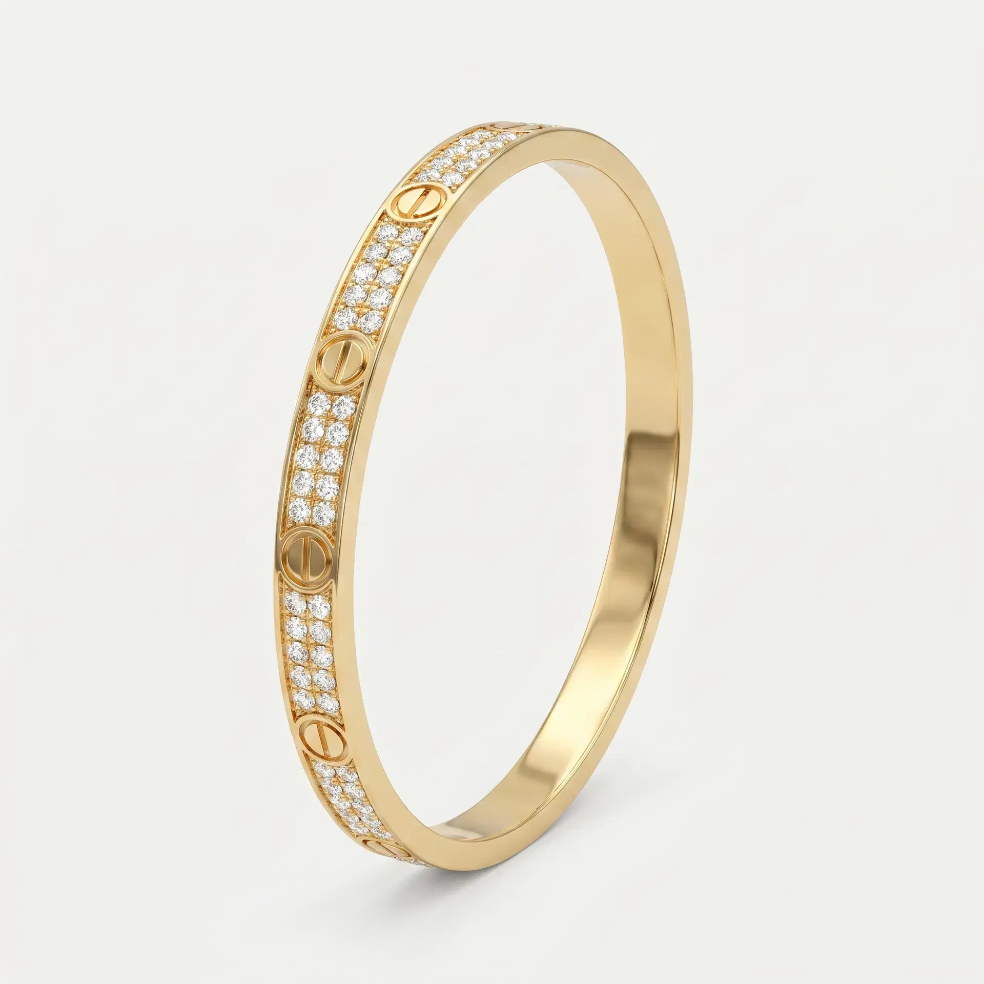 Continuum — Round Diamond Pavé Bar Bangle alternate
