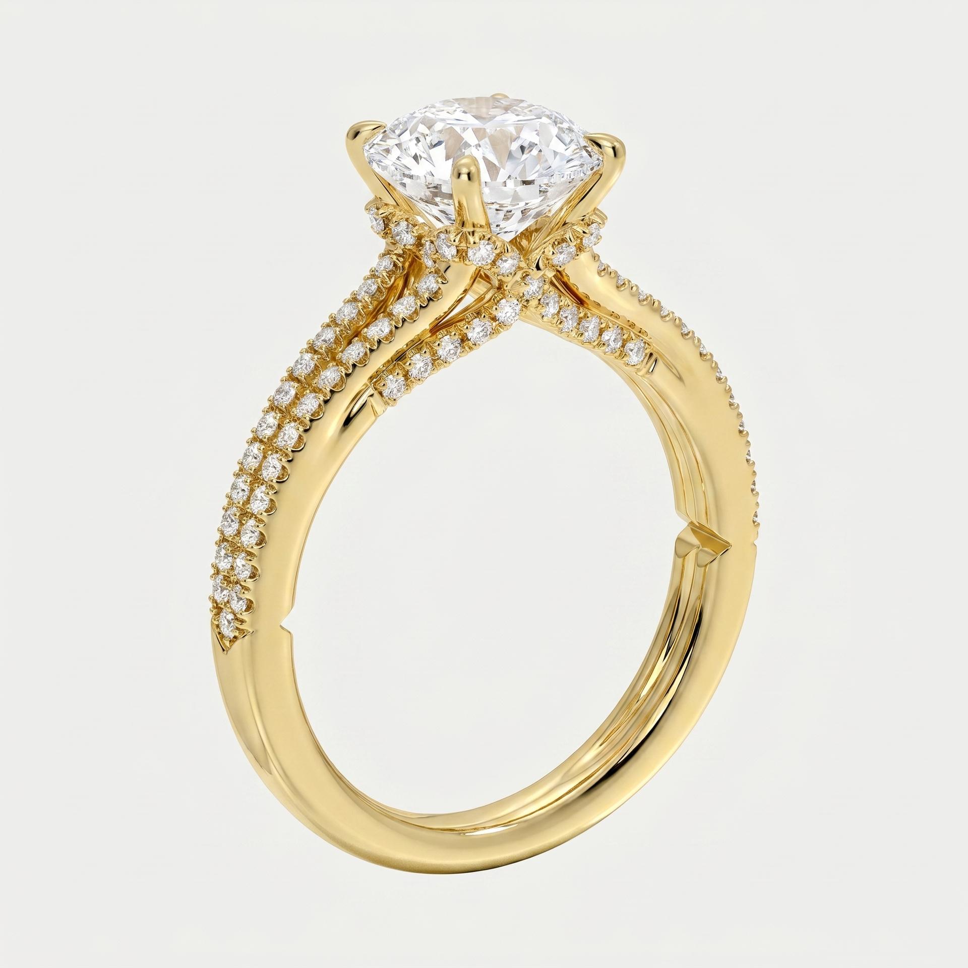 Two as One � Split Shank Pav� Diamond Ring 2